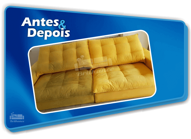 limpeza de sofa sujo brilhance